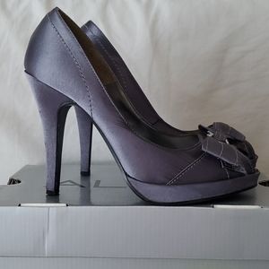 Charlotte Russe grey bow heels